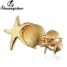 Shuangshuo,, женский головной убор, ракушка, украшение для волос, красивая натуральная морская звезда, заколки для волос, заколка для волос, аксессуары, тиара