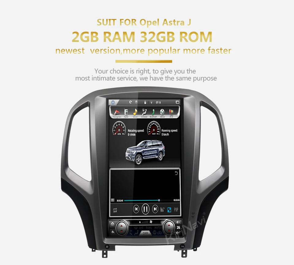 KiriNavi вертикальный экран Tesla стиль Android 6,0 14 дюймов сенсорный экран автомобиля мультимедиа для Opel Astra J 2009- Gps навигация
