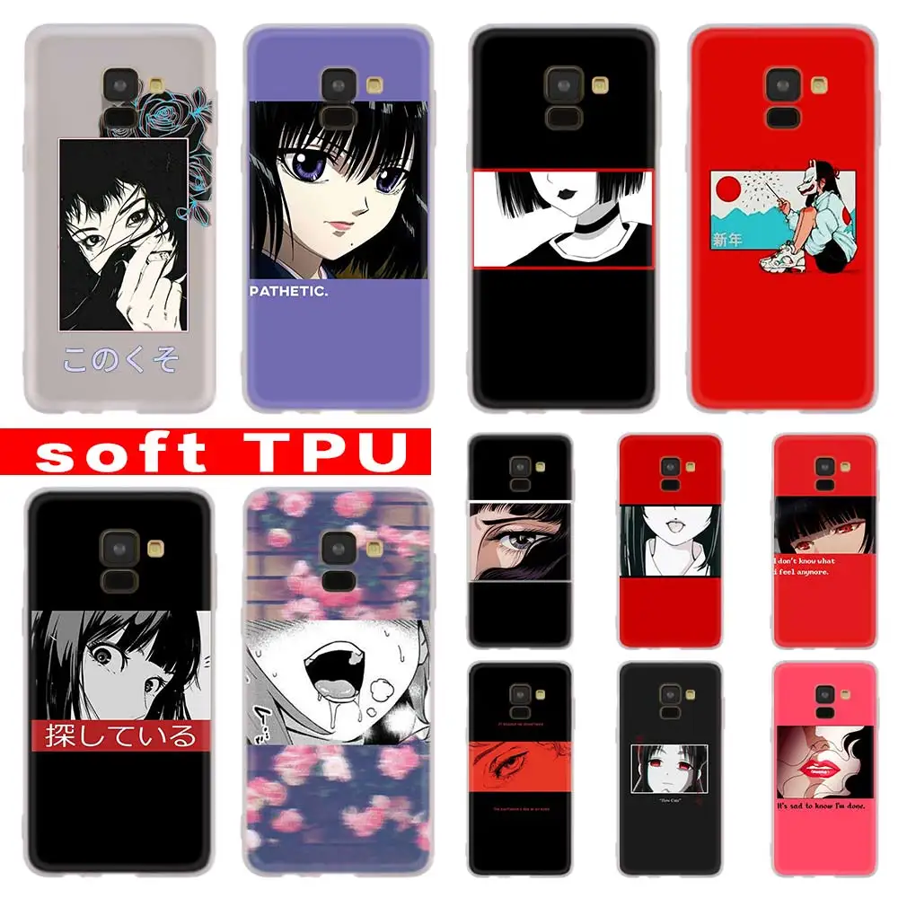Мягкий чехол для Samsung Galaxy A80 A90 A8 A6 Plus A5 A3 A7 2018 2017 2016 A50 A30 A40 A70 A10 A2 CORE anime tumblr |