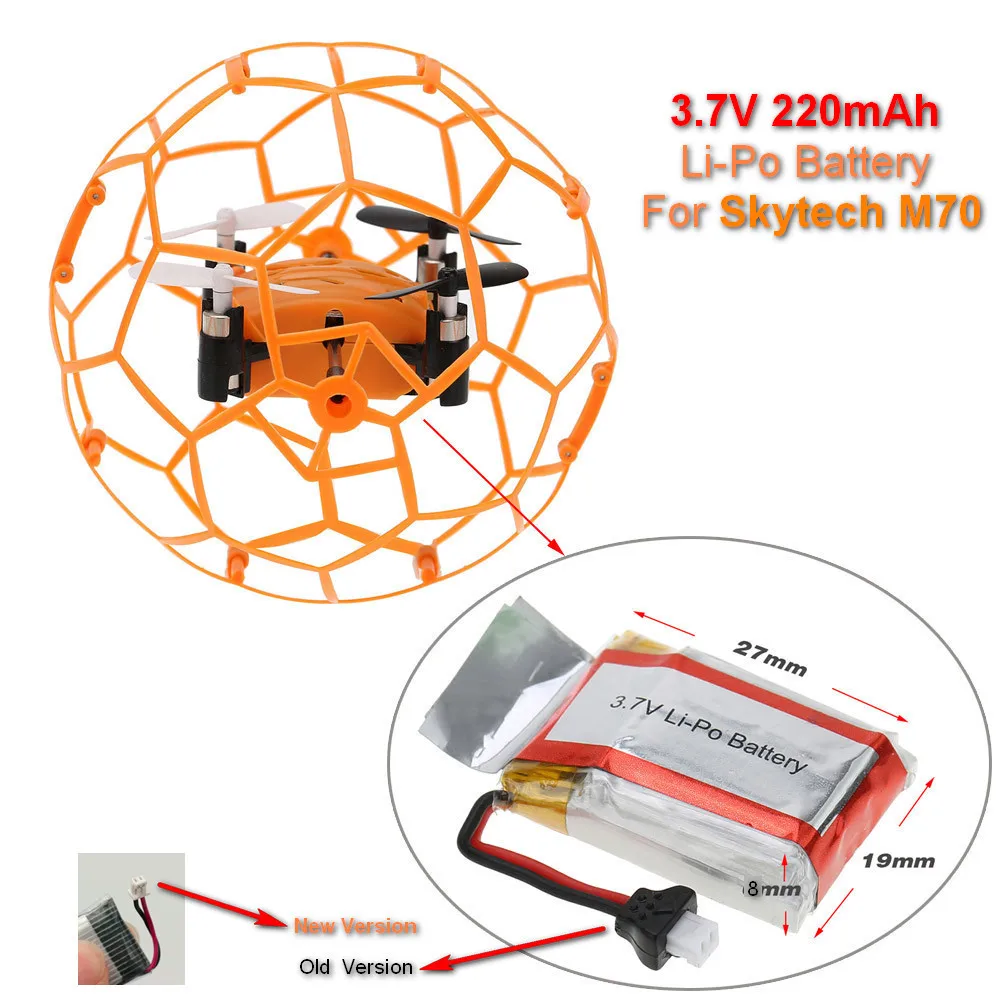 

Original 3.7 V 220 mAh li-po Battery for Skytech M70 Drone Spare Parts RC Quadcopter