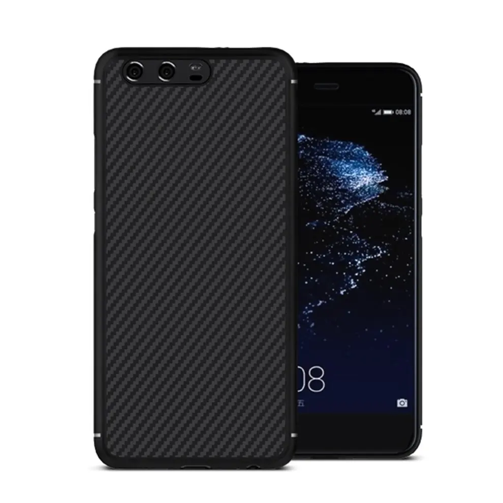 

10pcs Ultra Thin Slim Carbon Fiber Mobile Phone Case Suitable For HUAWEI Black Mobile Phone Cover Smartphone Accessories