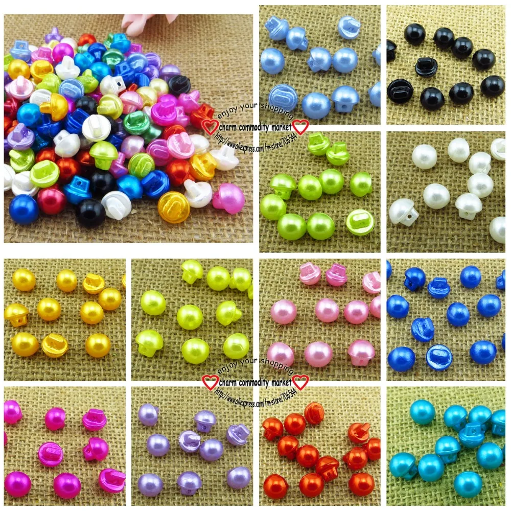 

100PCS 10MM 12colors RESIN Mushroom buttons coat boots sewing clothes accessories R-081