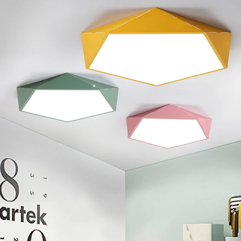 

LED ceiling Lights ultra-thin 5CM Simple Geometri ceiling lamps for Bedroom living room Kithcen colorful Light Fixture luminiare