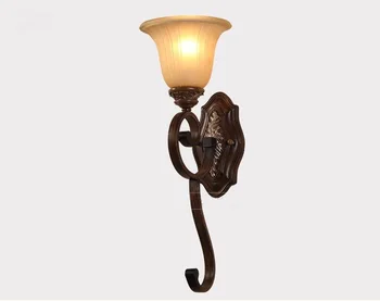 

European style simple living room bedroom bedside lamp iron wall lamp retro staircase corridor lighting FG670 LU1011