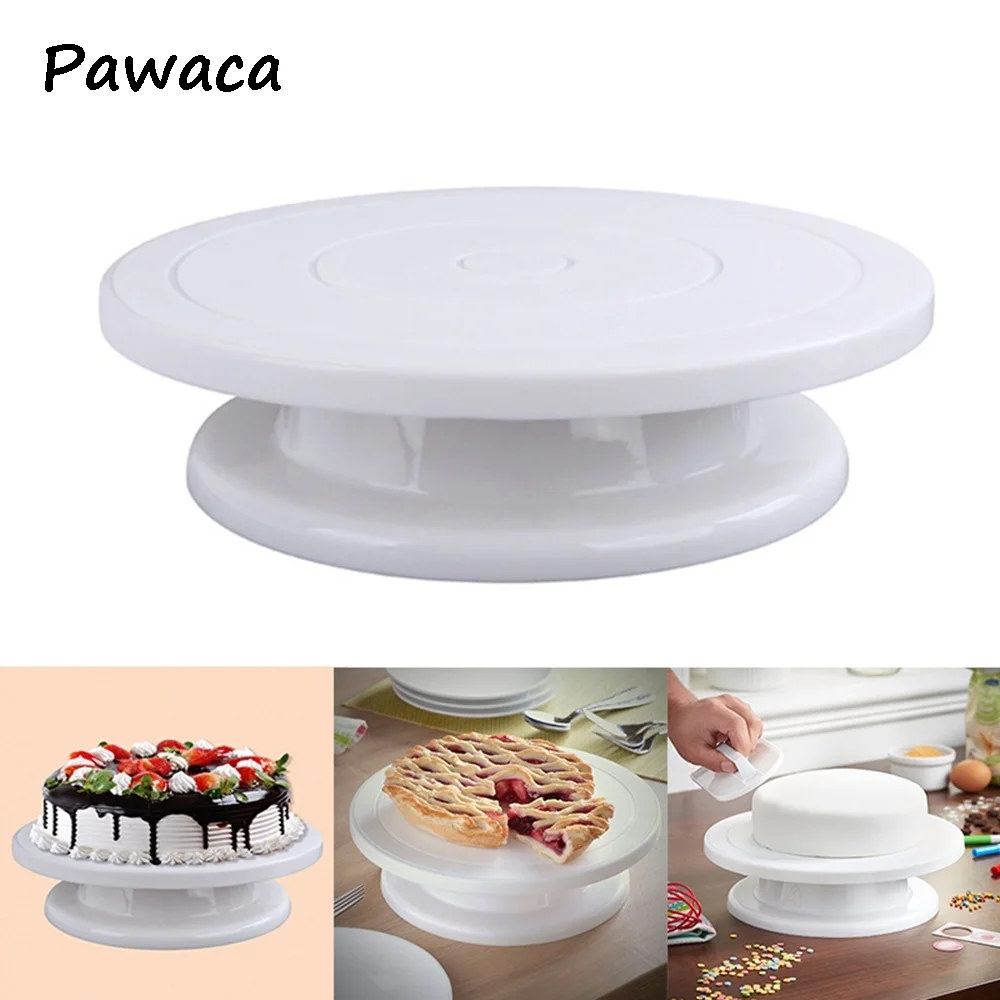 

Baking Tools Cake Mounting Platform Plastic Turntable Rotary Table Turntable DIY Mounting Table And Slip Proof Ring