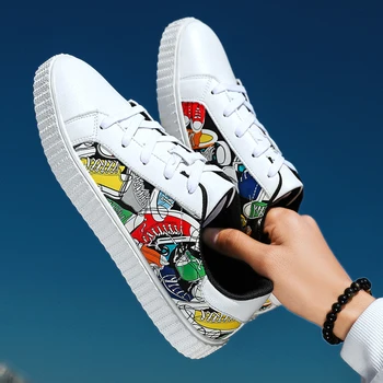 

Shoes for Men 2019 New Kind of Real Leather Korean Version Baitao Personality Youth Camouflage Fashion Leisure Student Shoes