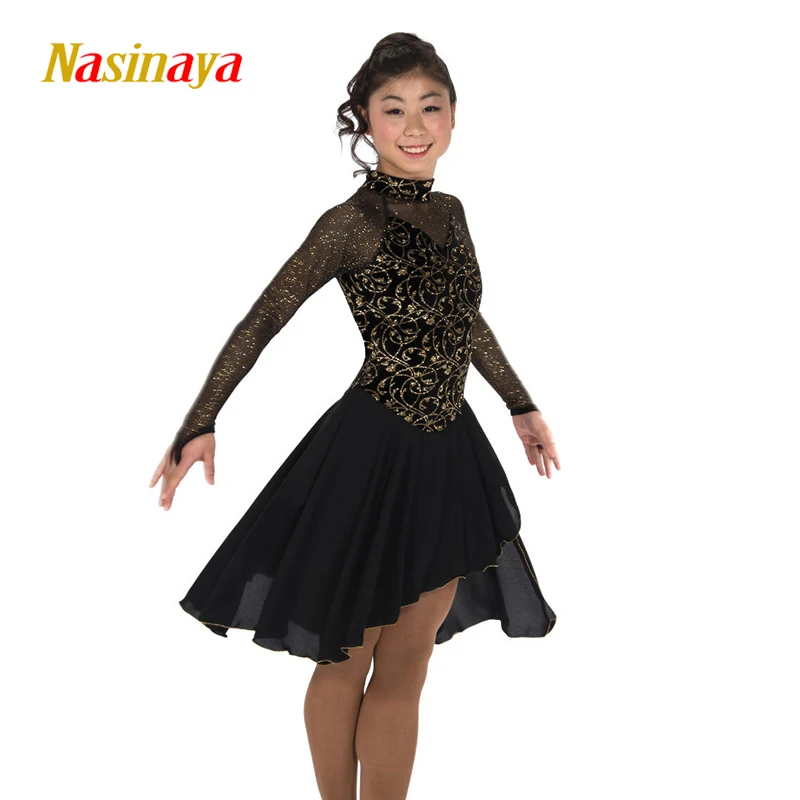 

Nasinaya Figure Skating Dress Customized Competition Ice Skating Skirt for Girl Women Kids Patinaje Gymnastics Performance 258