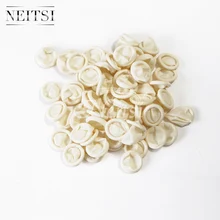 Neitsi резиновые пальчиковые напалечники порошок Средний для наращивания волос Антистатические медицинские перчатки для пальцев белый цвет 100 шт./упак