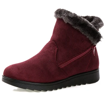

New Fashion Women Boots Women Winter Shoes Round Toe Shoes Woman Ankle Snow Boots Soft Women Shoes