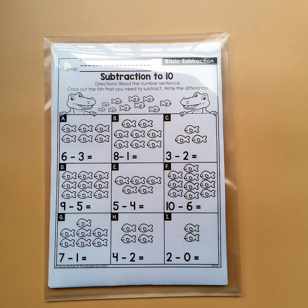 Matemática do Jardim de Infância Lição de Casa Material de Aprendizagem Comparando Números Papel Inglês Prática Leitura Livro Crianças Montessori Workbook Mod. 256431 13 lição de casa papel inglês material de