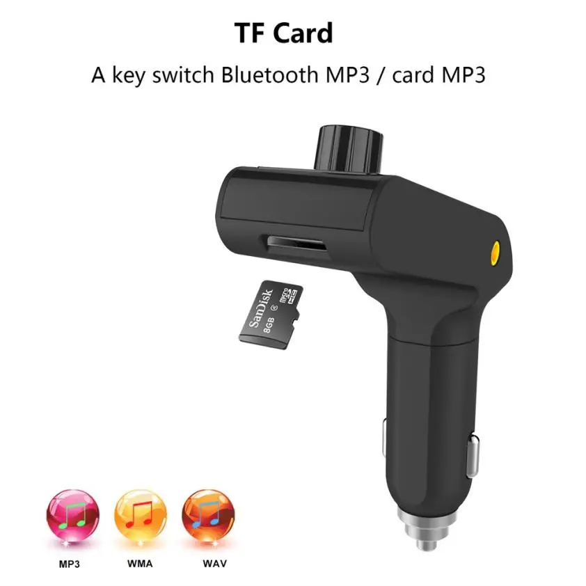 Hiperdeal Новый 2018 HK202 Bluetooth Hands-free автомобильный комплект fm-передатчик MP3-плеер USB