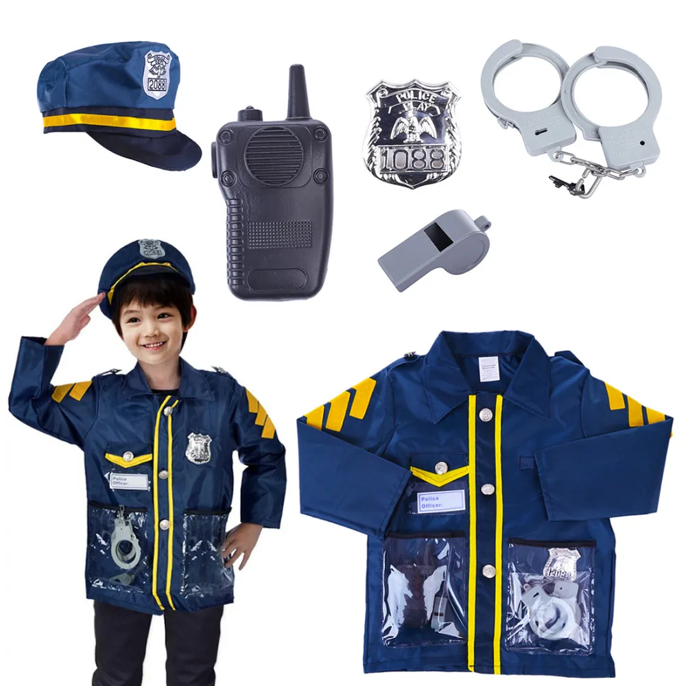 

6Pcs Children Pretend Play Toys Simulation Policeman Playset