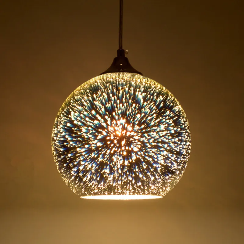 Novelty Glass Ball Pendant Lights Modern Suspended Luminaire Christmas
