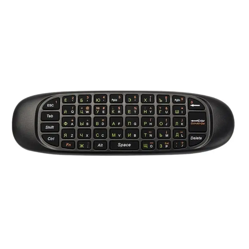 baratas 2.4 GHz Fly Air Mouse Russo Sem Fio Inteligente de Controle Remoto para Gam TV PC HTPC IPTV Web TV Android TV Box Vara Controle Remoto