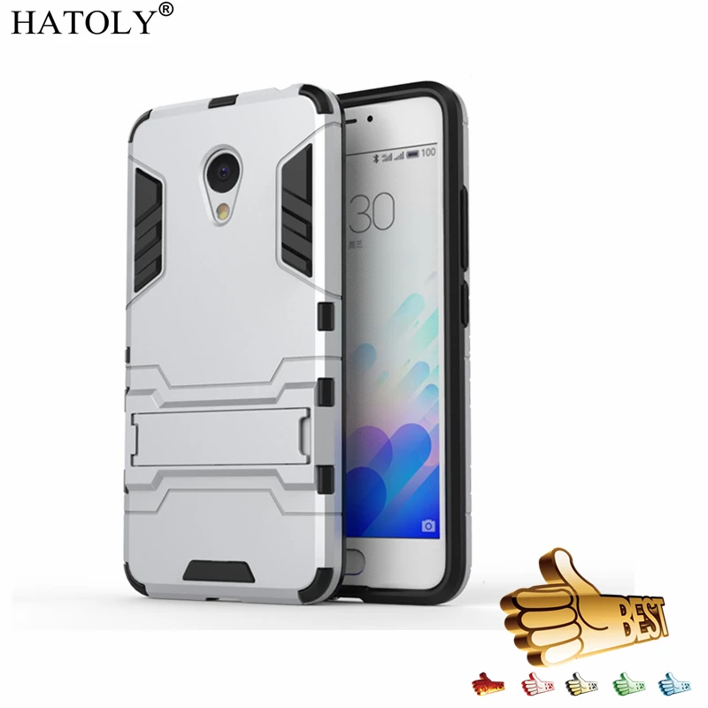 HATOLY For Armor Case Meizu M3 Mini Shockproof Robot Hybrid Rugged Silicone Rubber Hard Phone Cover M3S&lt |