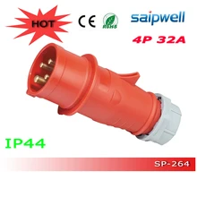 Лидер продаж CEE/iec 4 P 32a 3 P+ E 6 h industrial водонепроницаемый ЕС розетка sp-264
