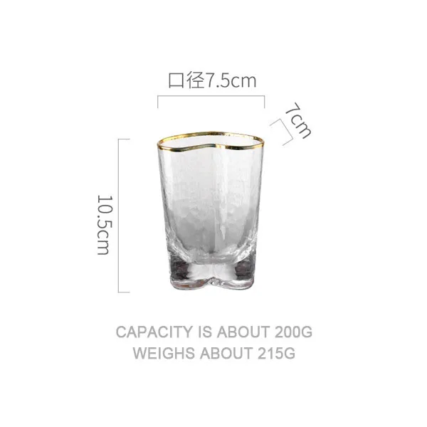 Сердцевидное стекло чаша шикарная Золотая оправа кристальная Прозрачная чаша кружка для завтрака Салатница кружка для молока домашняя посуда 1 шт - Цвет: Mug