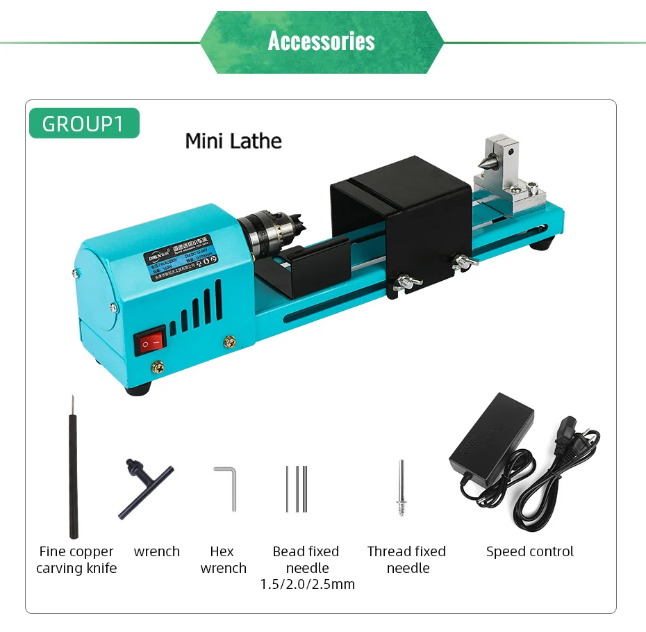 150 Вт Мини станок токарный мини-станок с двойным управлением DIY деревообрабатывающий Будда жемчужный токарный станок машина для шлифовки и полировки 12 V/24 V