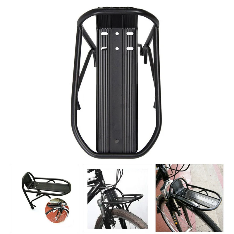 

NEW Aluminum Alloy Bike Bicycle Front Rack Luggage Shelf Carrier Panniers Bracket Accessories