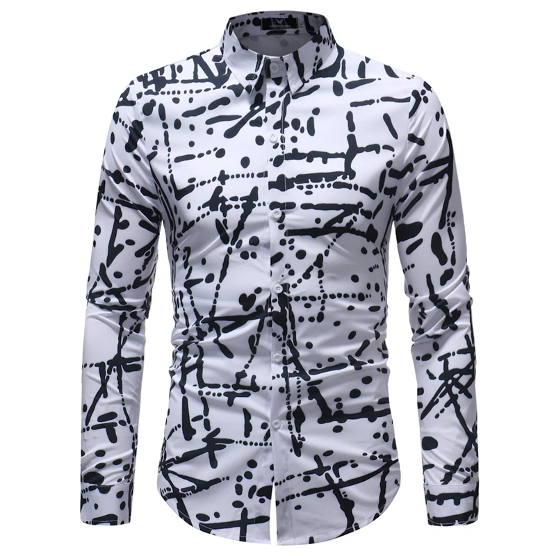 M-5XL 2018 New Summer Casual Floral Shirt Men Slim Fit Shirts For Men Clothing Men Hawaiian Shirt C072