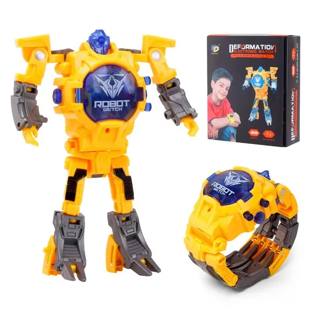 Cartoon Transformation Wristwatch Toy Creative Electronic Robot Watch for Boy Children Deform Robot Sport Watch Toy Xmas Gift 3