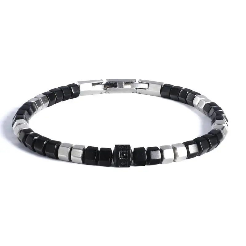 

Ourania Square stainless steel men's bracelet Gold/Silver Street Fashion Luxury Jewelry Adjustable length Charm bracelet
