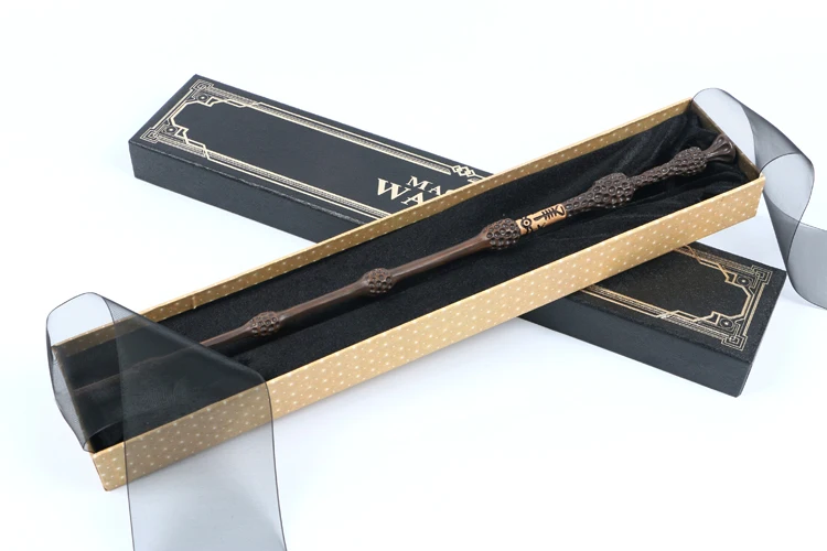 

Hot Sale 2018 Harry potter Colsplay Metal/Iron Core Albus Dumbledore Old Wand/ Harry Potter Magic Magical Wand Gift Box Packing