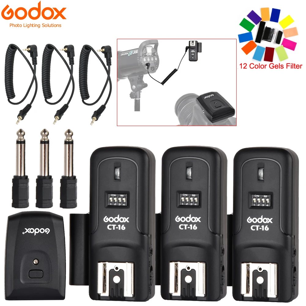 

GODOX CT-16 16-канальный 2,4G беспроводной студийный триггер для камеры Canon Nikon Pentax Studio Speedlite Flash
