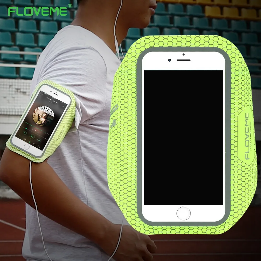 

FLOVEME Universal Sports ArmBag For iPhone 6 6S 7 PlusUniversal Waterproof With Headphone Jack Pouch For iPhone 6 6S 7 7 Plus