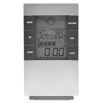 

LCD Display Digital Hygrometer Thermometer Temperature Humidity Meter Calender Clock Alarm Weather Station Indoor Outdoor Clock