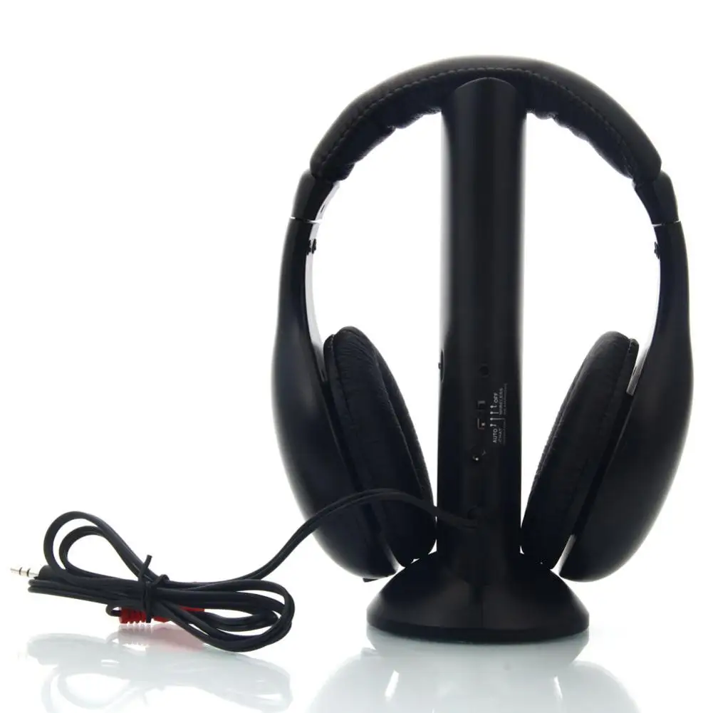 

5 In 1 Wireless Headphone High-quality Sound Wireless Headphone For MP3 PC TV Black For Men And Women Portable Support Wholesale