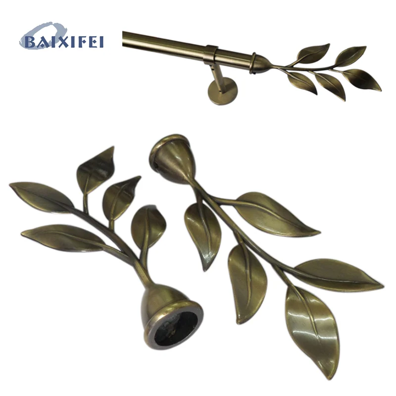 D20mm Curtain Rod Decorative Head Romana Five Leaves , Curtain