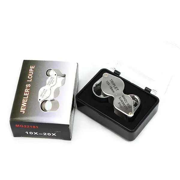 Multi Tool Dual 10X 20X Стекло Лупа Увеличительное Ювелира Глаз Ювелирные Изделия Складная
