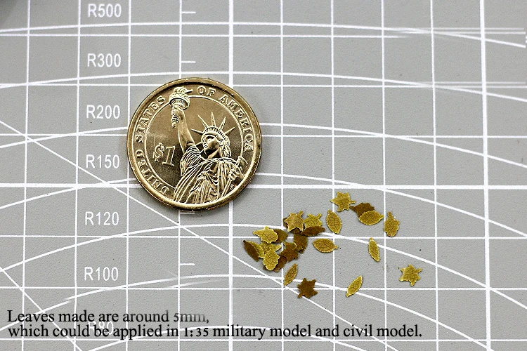 miniature Military Train Scene Model 1/35 Real Falling Leaf Maker Four leaves together DIY Tool