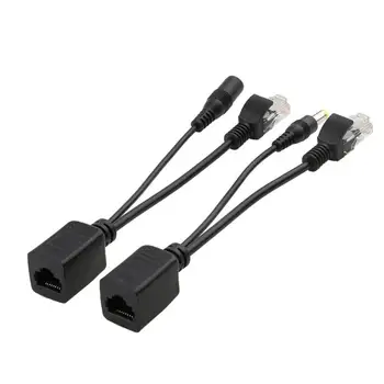 

2pcs POE Adapter Wire RJ45 Injector Splitter Ethernet Synthesizer Separator Cable RJ45 Injector + Splitter Kit