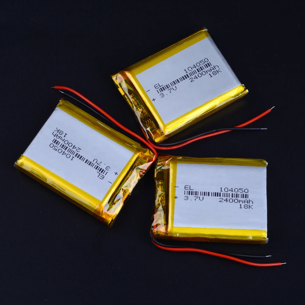 Аккумуляторная батарея 2/4 Li ion Polymer Po 3 7 В 2400 мА/ч 1/104050 шт. батареи для солнечной