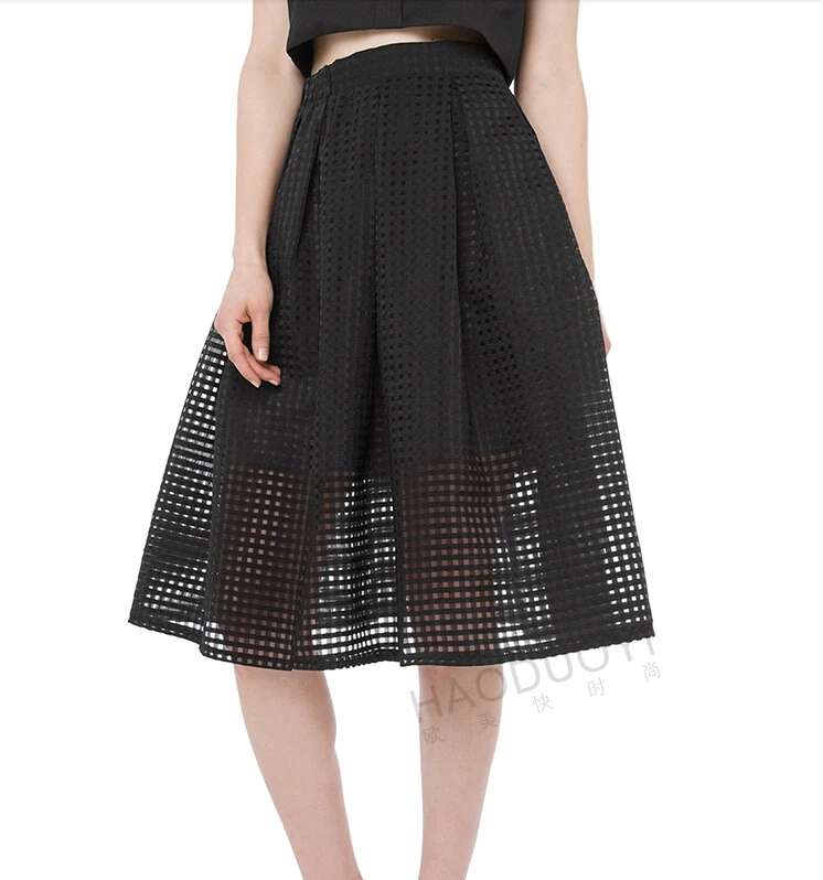A Line Skirt Double Layer Bubble Skirt 