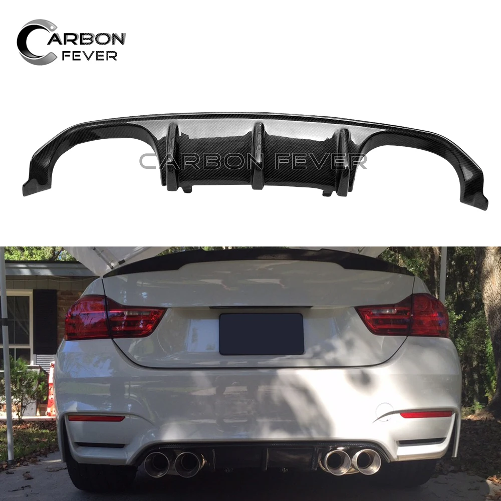 

For BMW M3 F80 M4 F82 F83 Carbon Fiber Rear Diffuser 2014 + M3 Sedan M4 Coupe Cabrio Rear Bumper Lip