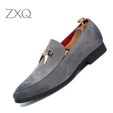 ZXQ острый носок кисточкой Формальные кожаные мужские туфли дорогой итальянский бренд Мужская без шнурков обувь Дизайнерские весенние оксфорды для мужчин