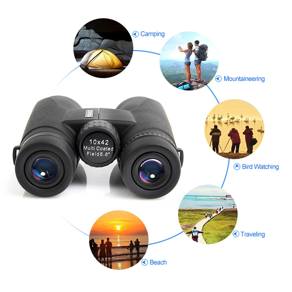 

12x42 High Magnification Zoom Binoculars Telescope with High Definition Low Light Handheld Telescopes for Travelling Hunting