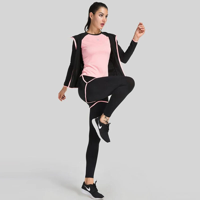 LANTECH женский свитер с капюшоном для бега, куртка, облегающая Спортивная одежда на молнии для йоги, фитнеса, тренажерного зала, одежда с капюшоном, топы