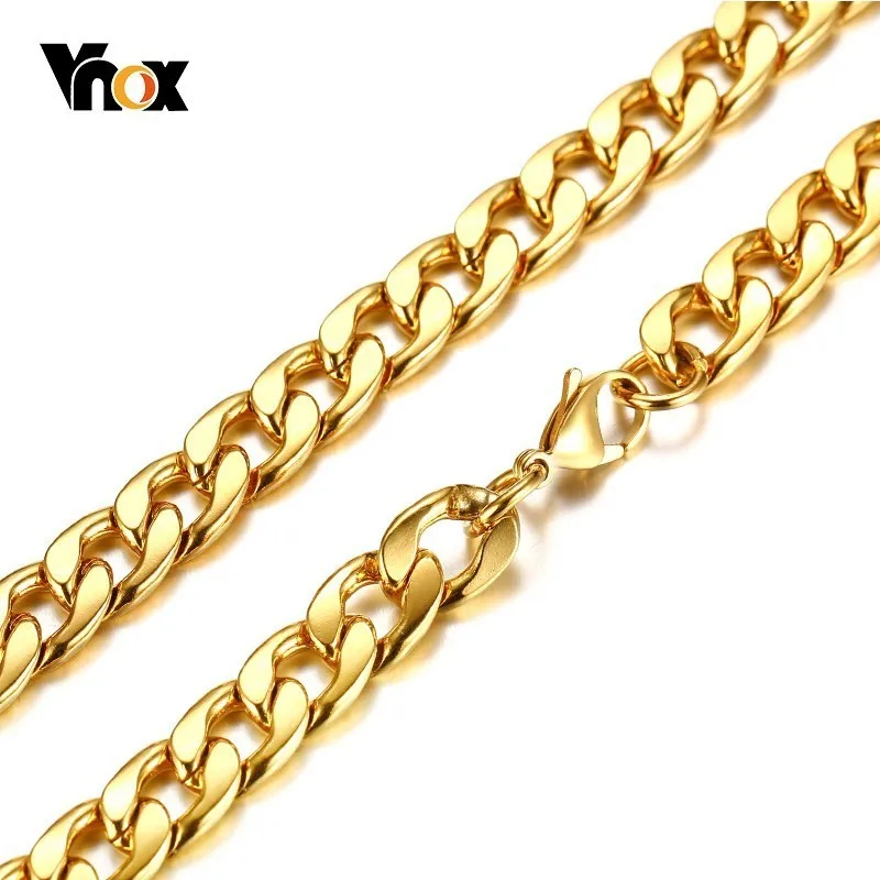 Men's Gold Steel Miami Cuban Chain Necklace #2