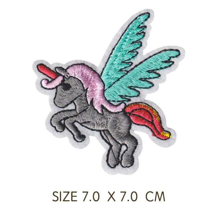 

Unicorn Red Eagle Head Lovely Girls Iron On Embroidered Clothes Patches For Clothing Stickers Garment Wholesale