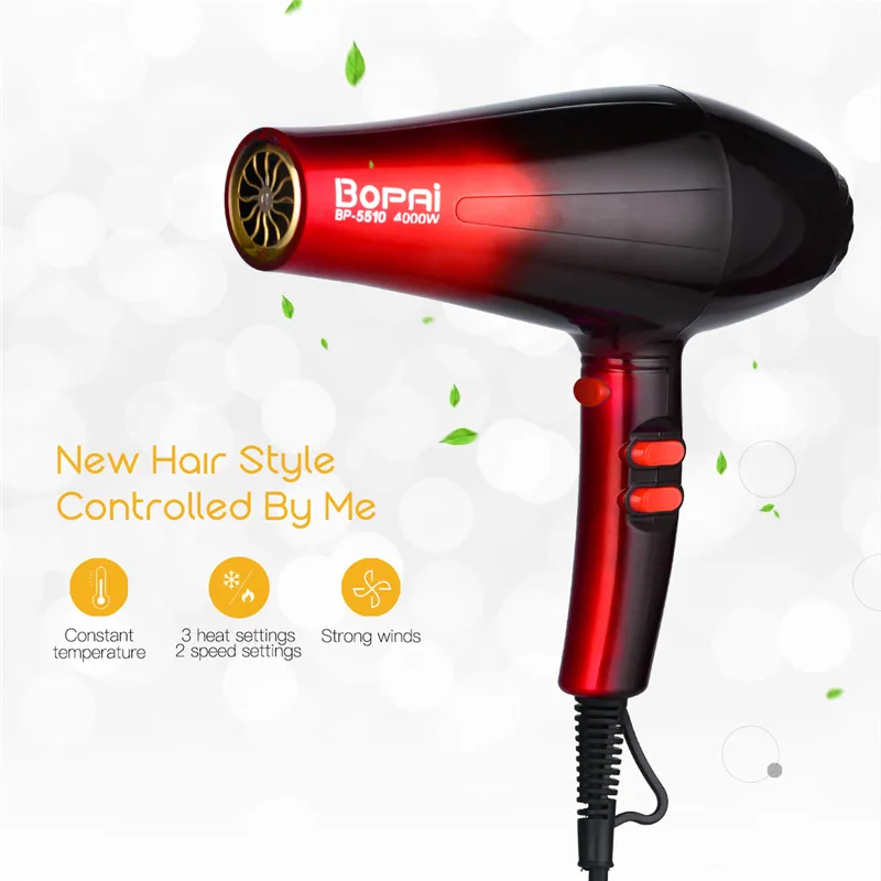 

4000W Electric Hair Dryer Hairdressing Barber Salon Blow Dryer Hair Drying Hairdryer Hot Cold Wind Diffuser Collecting Nozzle