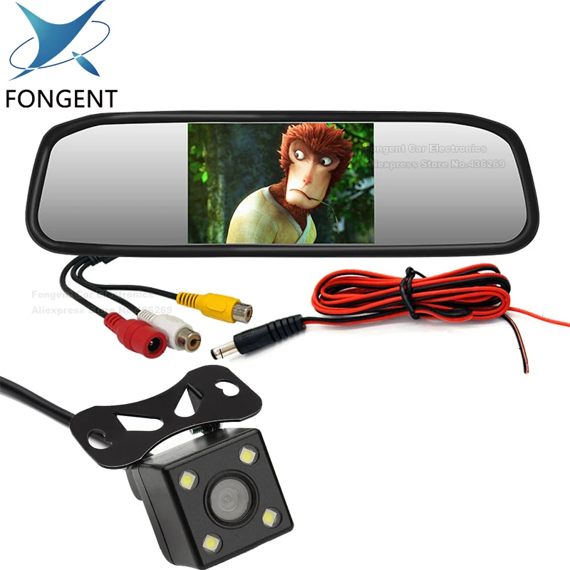 Fongent HD 800*480 автомобильное зеркало монитор 5 &quotTFT LCD Зеркало для парковки