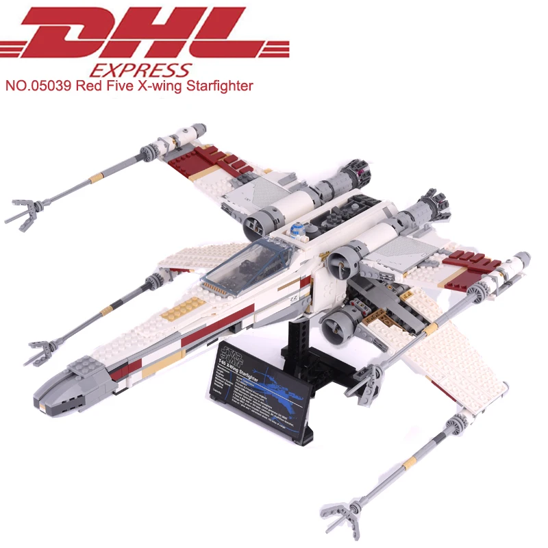 

Lepin 05039 1586Pcs Star Wars Figures Red Five X-wing Starfighter Model Building Kits Blocks Bricks Kids Toy Compatible 10240