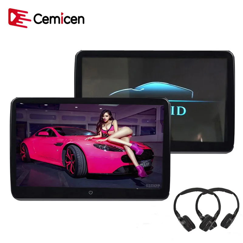 Cemicen сенсорный экран 10 6 дюйма 2 шт. Android 0 монитор на подголовник автомобиля 1920x1080 HD