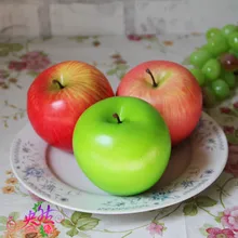 10 шт./упак. Реалистичные Модели фруктов реалистичные красные, розовые, зеленые яблоки Креативные кухонные холодильники украшают детей когнитивные игрушки
