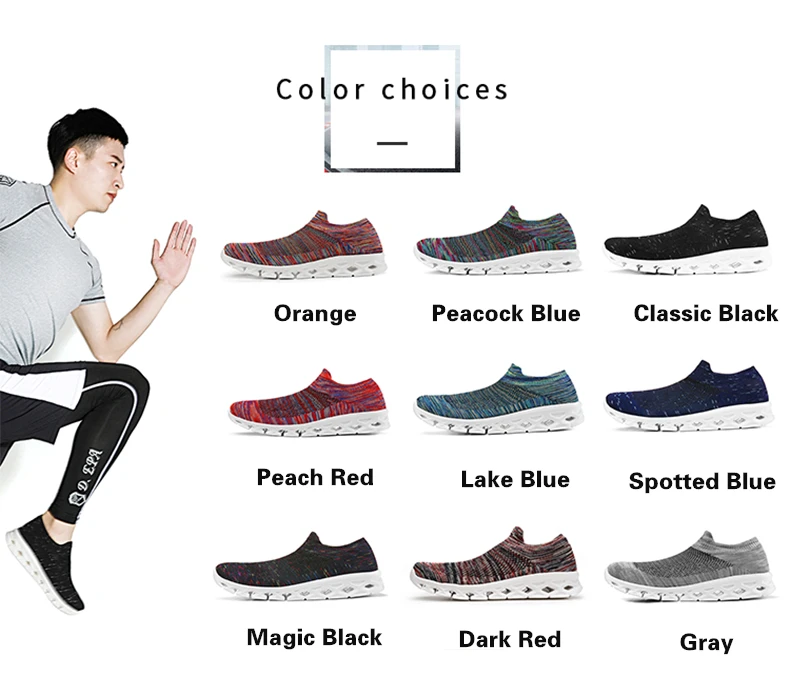 New Light Sneakers Breathable Mesh Socks Shoes Sports Men Women Couples Soft Stretch Non-slip Sneakers MD Flat Running Shoes (9)