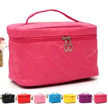 2017 New Cosmetic Box Female Quilted Professional Cosmetic Bag Women’s Storage Handbag Travel Toiletry Bag FA$B